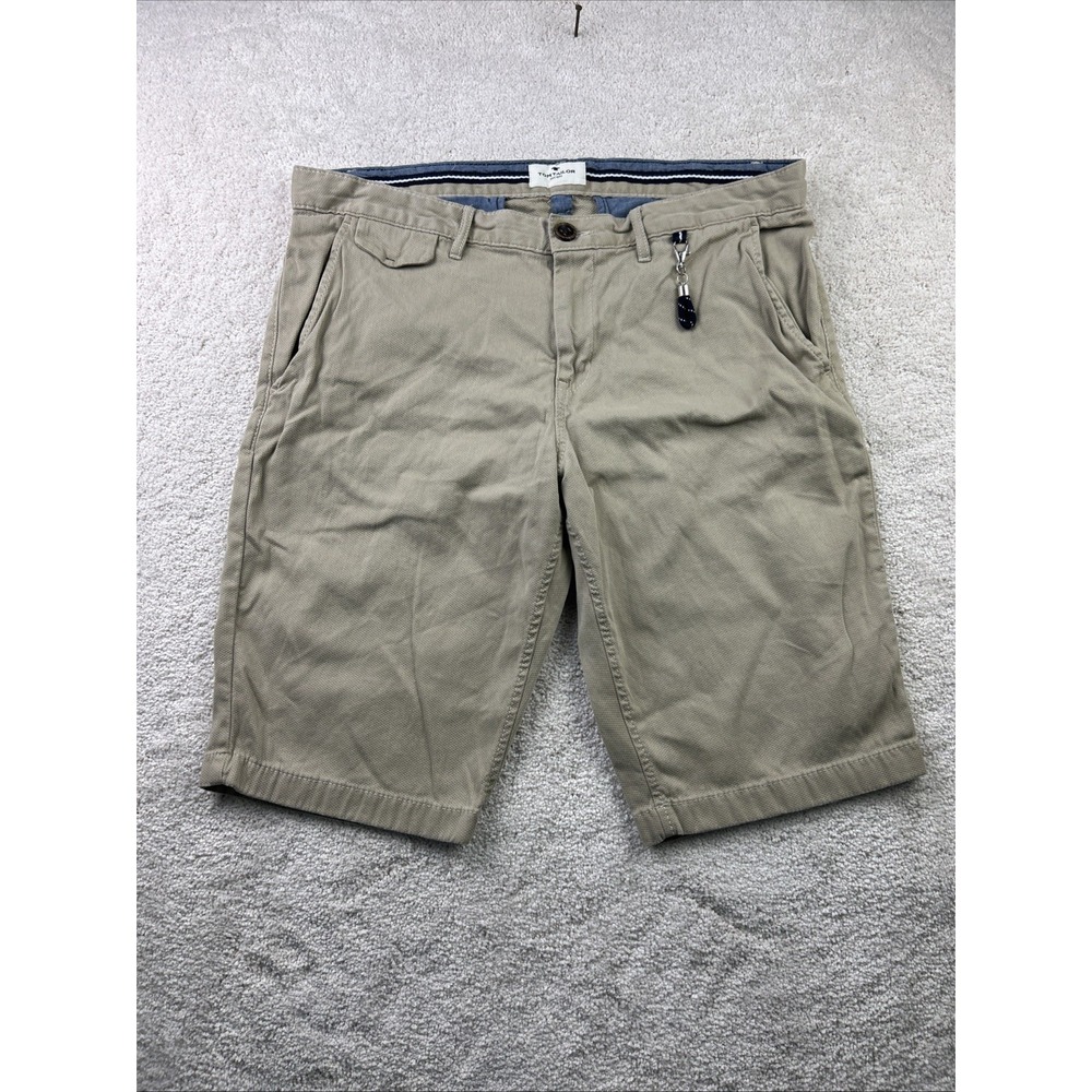 Tom Tailor Shorts Men 36 Khaki Josh Regular Slim Casual Stretch Cotton Preppy‎